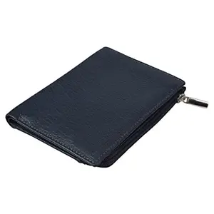 Leatherman Fashion LMN Genuine Leather Blue Men's Wallet (5 Card Slots)