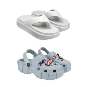 SPORTER Extra Soft Classic Casual wear with Ultra Soft Flexibility Technology flip-flop Combo for Women's/Girl's(6108-1984)