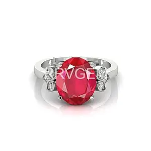MBVGEMS Natural Ruby RING 3.00 Ratti panchdhatu Handcrafted Finger Ring With Beautifull Stone Men & Women Jewellery Collectible LAB - CERTIFIED
