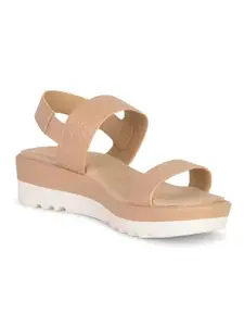 Bata Women's Platform Heel Sandal - Beige (4 UK) (5618589)