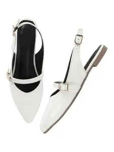 SELFIEE Comfortable Shiny Mules Flats Sandals Light Weight Trendy All Occasion For Women & Girls