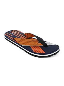 Carlton London Men'S Navy-Orange Slipper 8 UK (CL-IN-M-103)