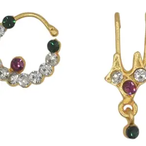 GVG God Jewellery Stone Nathu Bulaki (Nose Pins) for all Gods and Goddesses (9710-G&P)