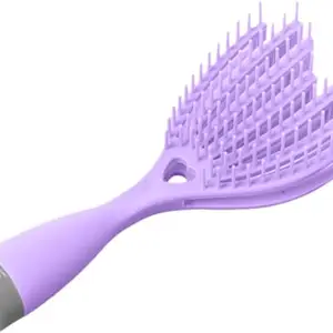 JIFFIX Detangler Hairbrush for Natural, Curly, Straight, Wet or Dry Hair, Wet and Dry Hair - Travel Brush for Detangling For All Hair Types