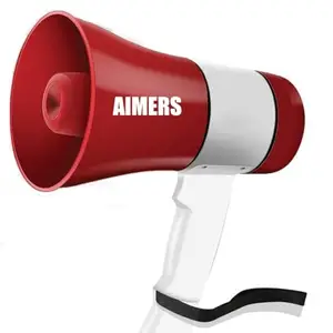 AIMERS Bluetooth Handleheld Megaphone with Mike, Recorder and USB Input for Announcing, Talk, Record, Play, Siren, Music Playing- Loud Sound