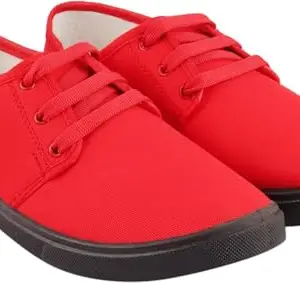 Stylish Men Mesh Shoes | Shoes for Mens | Lightweight & Comfortable | Casual/Walking/Running/Gym (8 UK, Red)