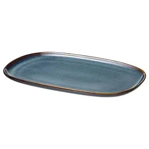 Digital Shoppy GLADELIG Plate, Blue, 31x19 cm (12x7 ½)