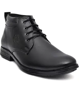 RESTINSHOES Men's Office Formal Shoes | Sharp Design | Durable Anti-Skid Sole (Formal-07-Black-10)