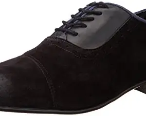 Ruosh Men's Black Leather Formal Shoes - 9 UK/India (43 EU) (SMU2 Droog 04 A)