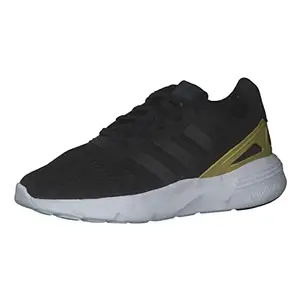 adidas Mens NEBZED DSHGRY/BRCYAN/YELTIN Running Shoe - 4 UK (EG3691)