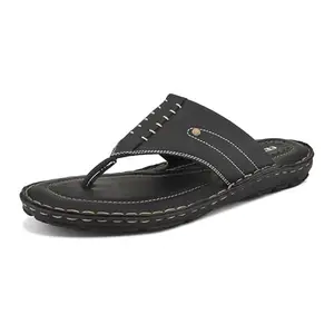 Centrino Sandal for Men | Grip Insole for Stability | slippers for man | Modern Look with Straps | Soft & Comfortable Men's Sandal | Bounce Back Anti-Skid Water Resistant Comfortable Footwear 9261-1_BLACK_7 UK