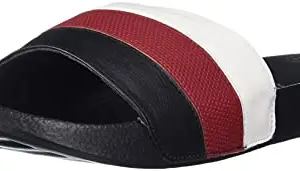 Carlton London Men's Slipper-10 Kids UK (CL-PIK-SL04_Black Maroon)