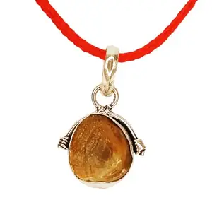 Gemuncle 100% Natural Machh Mani Silver Locket/Pendant for Men and Women