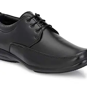 MACTREE Men's Genuine Leather Lace Up Shoes for Formal Wear (Black Colored) (1102-10)