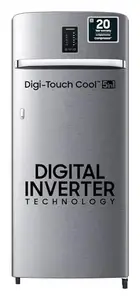 Samsung 215 L, 4 Star, Digi-Touch Cool Digital Inverter, with Display Direct-Cool Single Door Refrigerator (RR23C2E24S8/HL, Silver, Elegant Inox, 2023 Model)