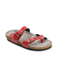 ELLE Women Sandal,Red,UK-8
