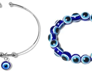 Stainless Steel Eye Evil & Evil Eye Adjustable Bracelet Unisex