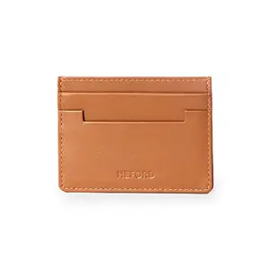 Heford Men's Leather Card Case Mini (Luxe Edition), Desert Tan