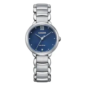 Citizen Women Blue Dial Analog Stainless Steel Watch Skw6827, Band Color-Silver