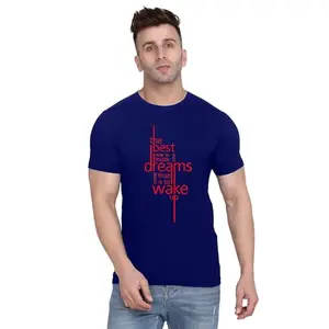 Men's Round Neck T-Shirt |Ideal for Gym, Sports, Casual Outings, or Lounge Wear - XX-Large Navy-XXL_1224.