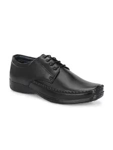 Azzaro Black Formal Lace UP Shoe for Men Derby Shoes Designed for All Occasions | Perfect Lightweight, Comfortable Formal Wear with Cushioned Footbed | Color: Black, Size: 6