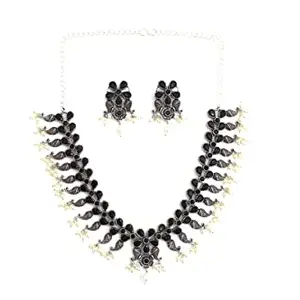 Eivri Rakhi Gift Friendship Day Gifts Jewellery for women stylish necklace for women & girls (color - Black)