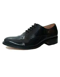 ASM Handmade Goodyear Welted Calf Leather Oxford Laced Shoes for Men Size 9 Black
