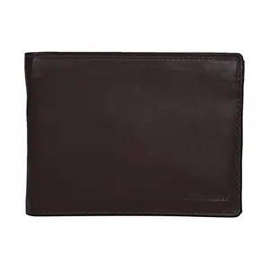 Leatherman Fashion LMN Genuine Leather Brown Men's Wallet (5 Card Slots)