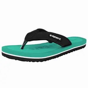 TieFit Latest Stylish Comfort Daily Use Slipper Flip Flop For Women Black Green UK/IN-7