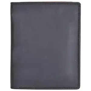Leatherman Fashion LMN Genuine Leather Black Men Wallet 9 Card Slots