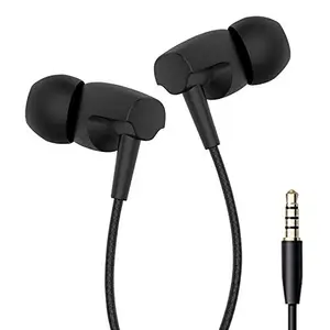 ShopMagics In-Ear Headphones Earphones for Mi, Xiaomi, Redmi, Xiomi, Mi A2 Lite, Mi Note 5, 3A, 3S, 3S Prime, 4, 4A, 6, 6 Plus, 6 Pro, 6A, 6A Plus, 5, 5A, 7, 7 Pro, 7A, Go, Note 4, Note 5 Earphone Original Like Wired Stereo Deep Bass Head Hands-free Headset Earbud With Built in-line Mic, Call Answer/End Button, Music 3.5mm Aux Audio Jack (S42, Black/White)