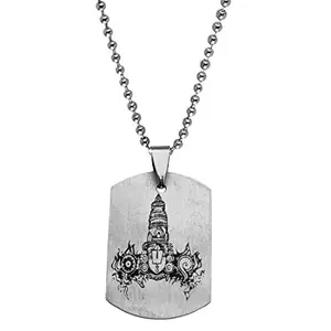 M Men Style Hindu idol Lord Venketa Balaji Srinivasa Maha vishnu Govindha Tirupati Balaji Locket Silver Stainless Steel For Men And Women SPn2022499