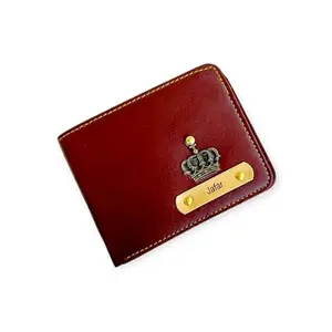 NAVYA ROYAL ART Customized Wallet for Men Personalized Wallet with Name Printed Leather Name Wallet for Men Customised Gifts for Men |Personalised Mens Purse with Name & Charm | Brown
