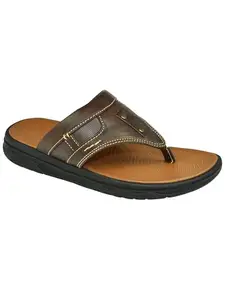 AJANTA Men Outdoor Sandals|Lightweight|Non-Slip|Sandal for Daily Use|Slip-on Casual Sandal Brown