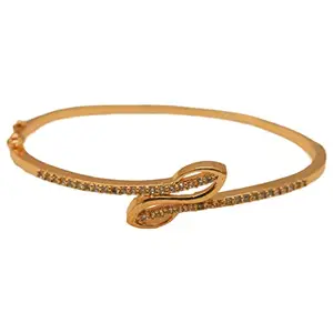 OMORFO Gold Plated Traditional Rajwadi Jewellery Inspired Ethnic Filigree Style Screw Closure bracelate/Festive Bangles for Women and Girls BR007