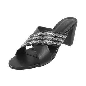 Mochi Women Black Synthetic Sandals - EU/37 UK/4-35-1130
