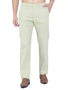 Awack Pista Grey Colored Comfort Fit Stripes Design Pure Linen Formal and Casual Pant for Men