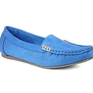 Inc.5 Flat Women's Fashion Sandals 800104_BLUE