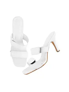 TRYME Chunky Stiletto Heels Comfortable & Trendy Party Pencil Heel Sandals For Women