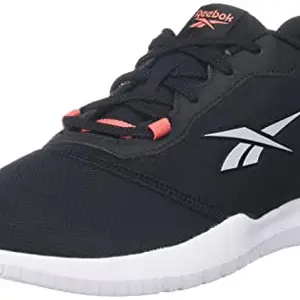 Reebok Mens Edgility Runner Black - Semi Orange Flare Running Shoe - 10 UK (GA1332)