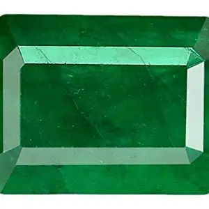 Moonlit Gems 5 Carat Original Certified Super Premium Zambian Emerald Panna Stone Ring Shape for Men & Women