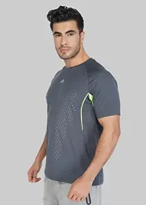 Vector X OMT-115-O-S Men's Round Neck T-Shirt (Grey)