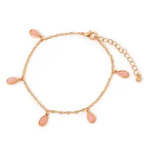 Accessorize London Women's Stone Drop Anklet