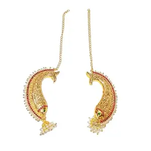 Unique fish style Design Moti karnaful Ear Kaan Earring Cuff Jhumka Jhumki Earrings For Women(multi)1306