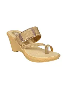 AJANTA Women's Beige Outdoor Sandals - 6 UK (39 EU) (CL0745)
