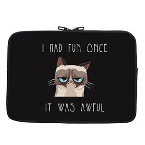 TheSkinMantra Chain Laptop Sleeve Bag Compatible with Laptop/Macbooks/Chrombook/Notebook/Zbook (14.1 Inch (Chain), I had Fun Onces)