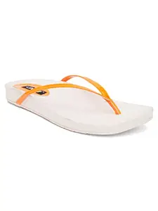 SHERRIF Women's Comfortable Orange Flip-Flop (37 EU)
