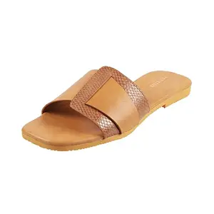 Metro Womens Synthetic Tan Slip Ons (Size (3 UK (36 EU))