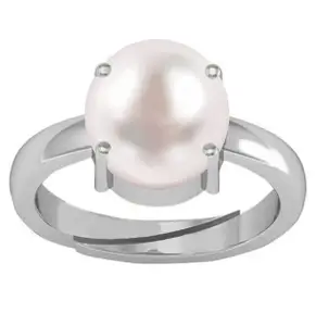 South Sea Pearl 11.25 Ratti Natural Pearl Gemstone Original Certified Moti Adjustable Astrological panchhdhaatu/Ashtadhatu Ring for Men and Women