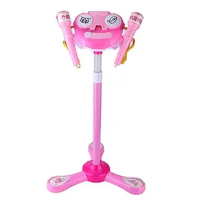 Jingyig Early Education Karaoke Microphone, Play Set Karaoke Machine, for Birthday Gift Children Kid Music Player(Pink)